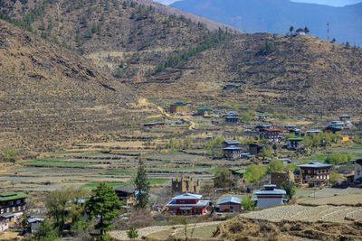 Scenic view of houses in town