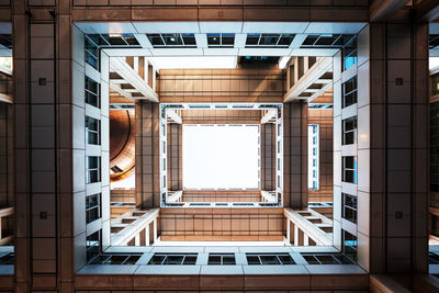 Directly below shot of building