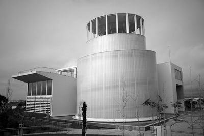 Low angle view of modern building against sky