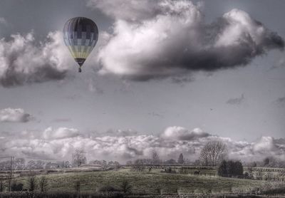 View of landscape against cloudy sky