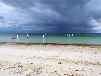 Scenic view of sea against sky