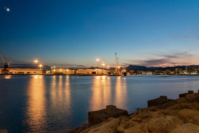 Long exposure photography in the port at sunset