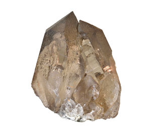 Close-up of rock against white background