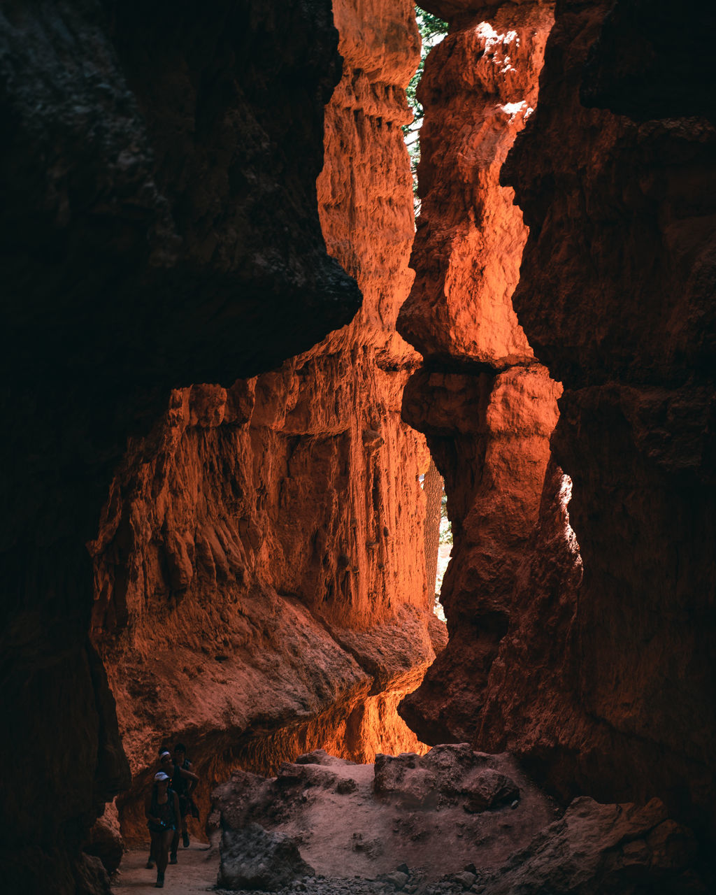 ROCK FORMATIONS AT NIGHT