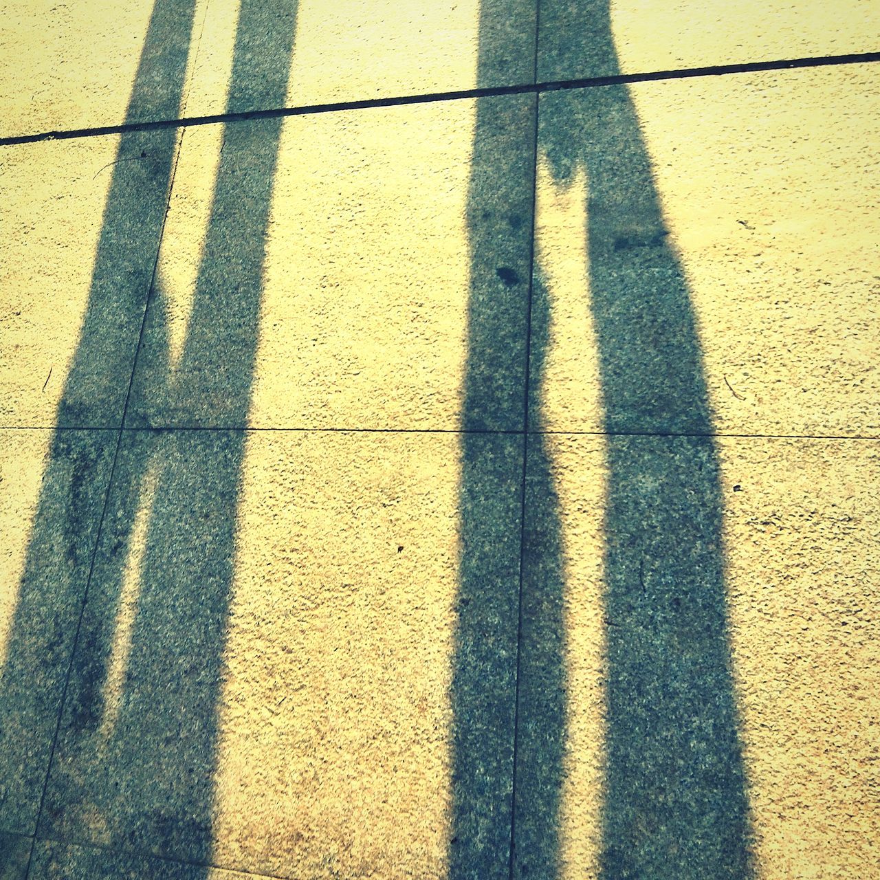 shadow, focus on shadow, sunlight, real people, day, high angle view, standing, low section, outdoors, one person, people