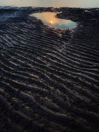 Scenic view of sea during sunset