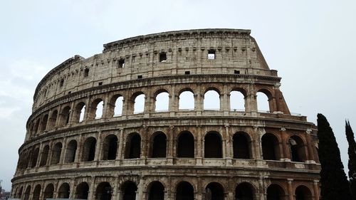 Low angle view of coliseum