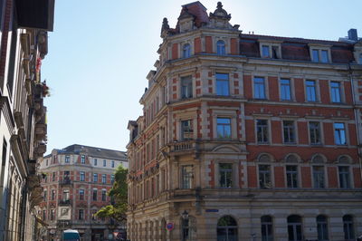 Low angle view of buildings in city