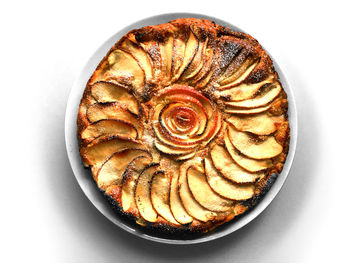 High angle view of dessert in plate