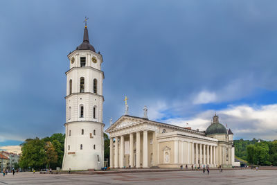 Low angle view of church against sky