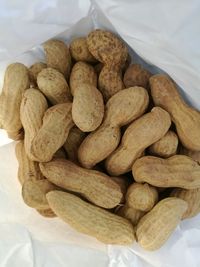High angle view of cookies