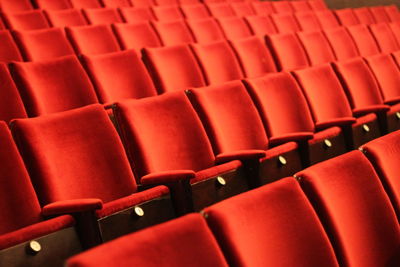 Full frame shot of empty seats in theater