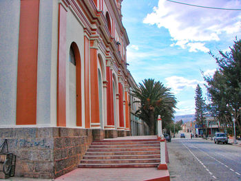 Low angle view of building against sky