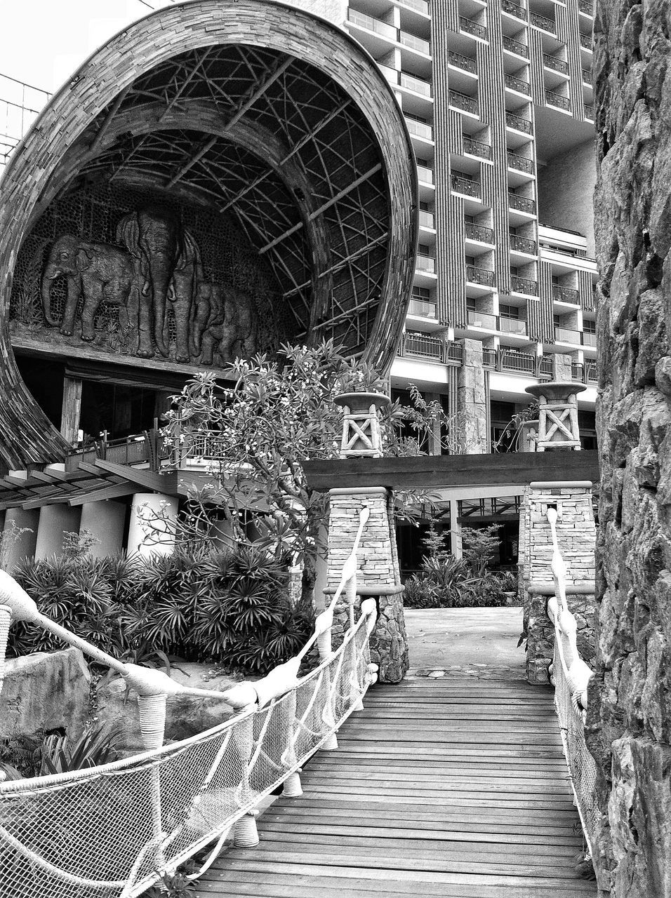 STAIRCASE IN TEMPLE AMIDST BUILDING