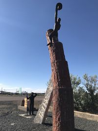 Statue against clear sky