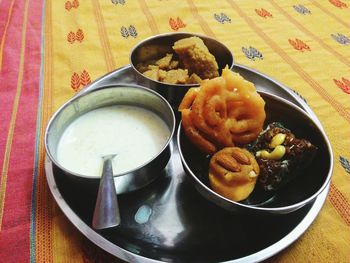 Close-up of served food