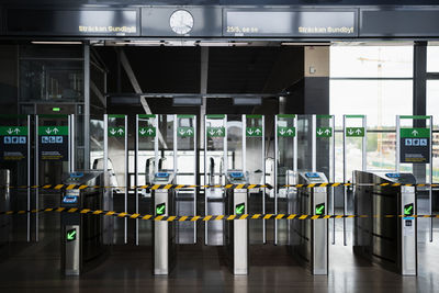 Closed railway station entrance