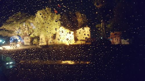 Full frame shot of wet glass window