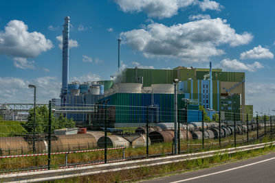 Industrial waste incinerator in an industrial park frankfurt-höchst