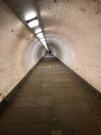 View of empty subway tunnel