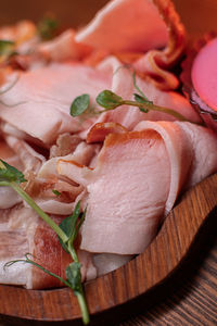 Close-up of food on table