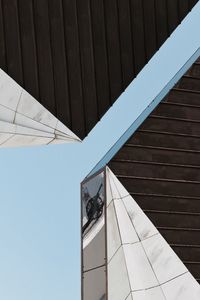 Low angle view of roof against sky