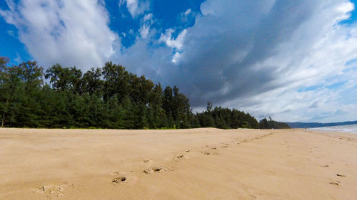 Panoramic view of beach against sky