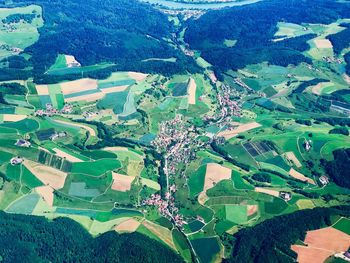 Aerial view of agricultural field