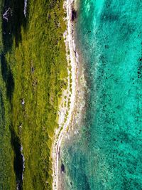 High angle view of beach