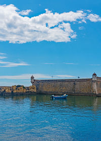 Scenic view of blue sea against sky