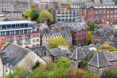 Houses in city