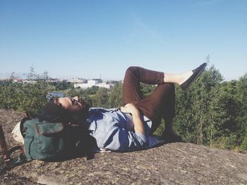 Man sitting on bench