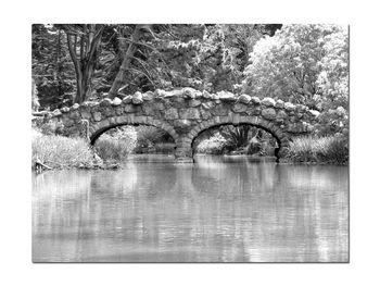 Arch bridge over lake