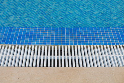 Metal cover at poolside