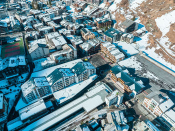 Aerial view on zermatt valley and matterhorn peak