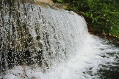 Water flowing through rocks