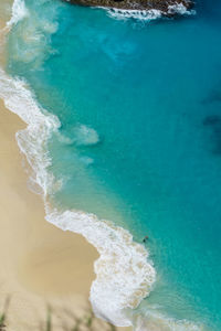 High angle view of beach