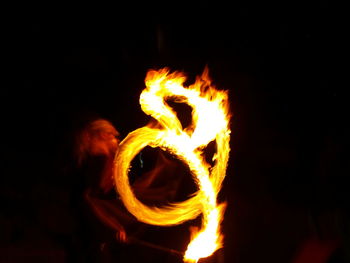 Close-up of bonfire at night