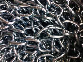 Full frame shot of metal chain