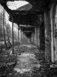 Corridor of old building