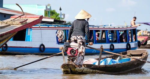 Fishing boat in river