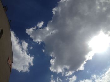 Low angle view of cloudy sky