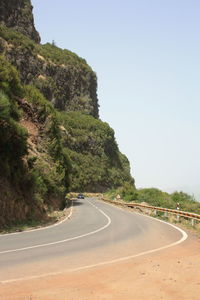 Road passing through mountains
