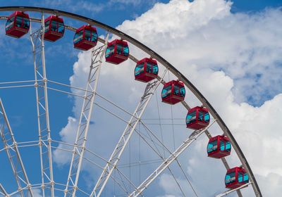 Low angle view of ferris wheel against sky