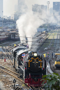 Train on railroad track