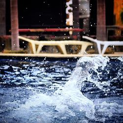 View of fountain at night