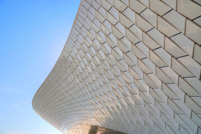 Low angle view of building against clear sky