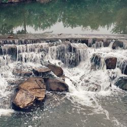 Scenic view of waterfall