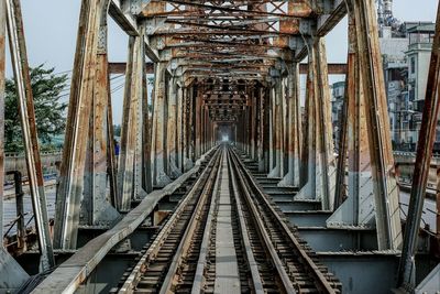 View of old railway bridge