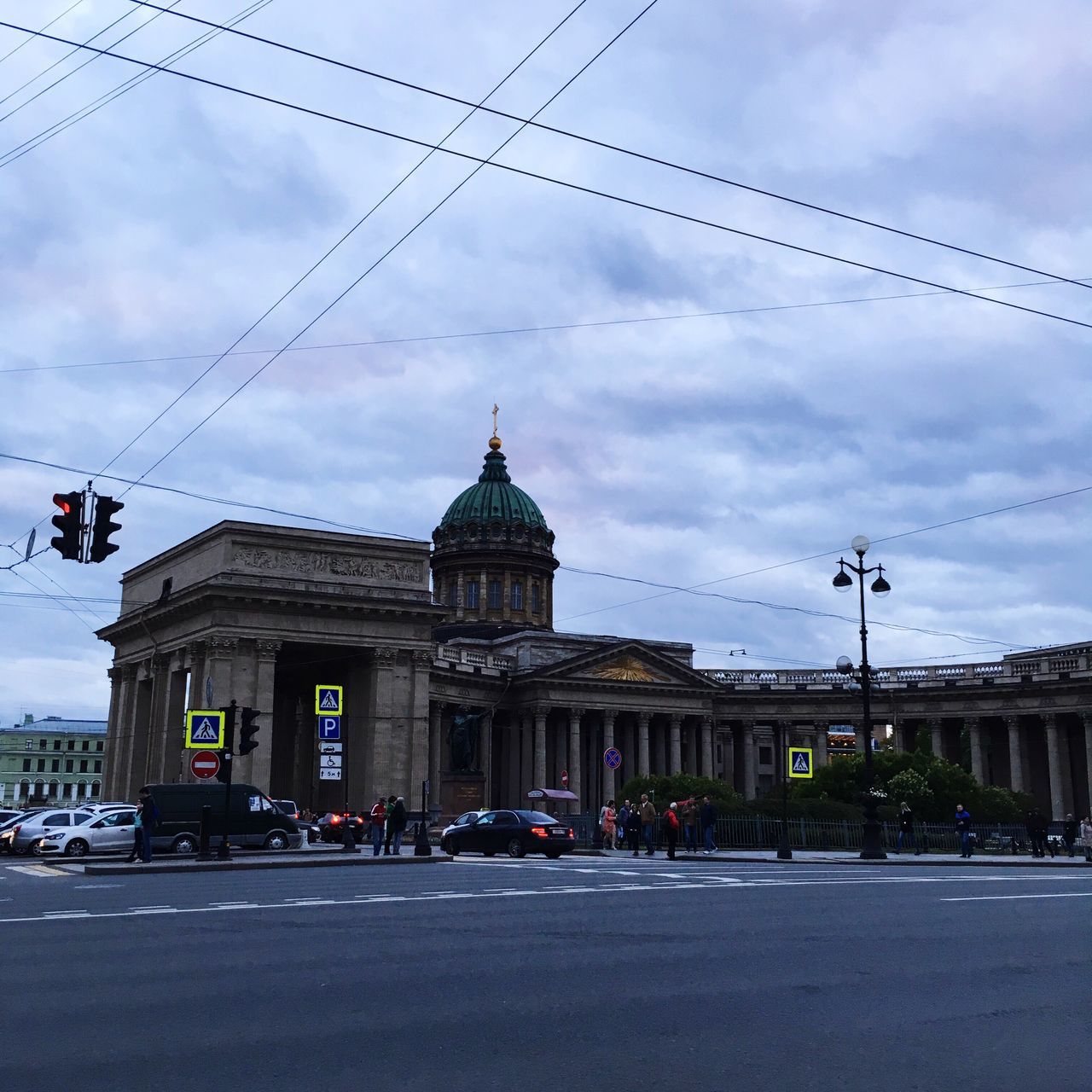 architecture, sky, built structure, building exterior, car, cloud - sky, street, transportation, road, land vehicle, outdoors, day, city, no people